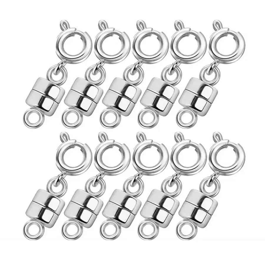 Magnetic Necklace Clasps Closures, Double Open Bracelet Extender for Jewelry Converters Clasp