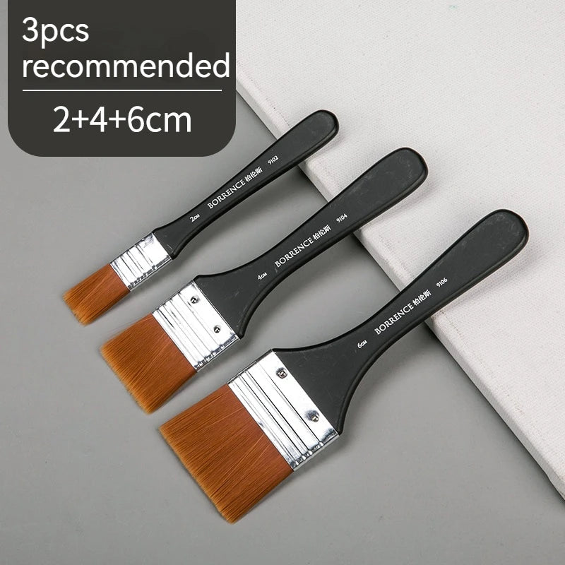Brush Pen 1/2/3pc set Memory Nylon Paint Brushes Set for Acrylic Oil Drawing Watercolor Wooden Painting Brush