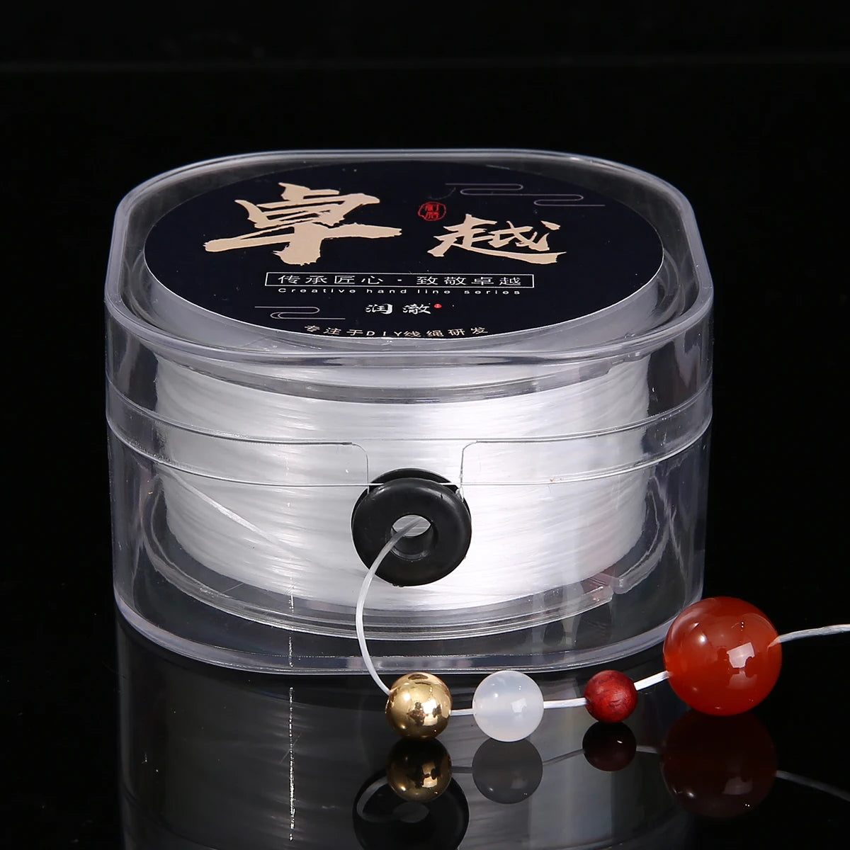 0.8mm Elastic Thread Cords Flat Crystal Line Nylon Rubber Stretchy Cord Rope