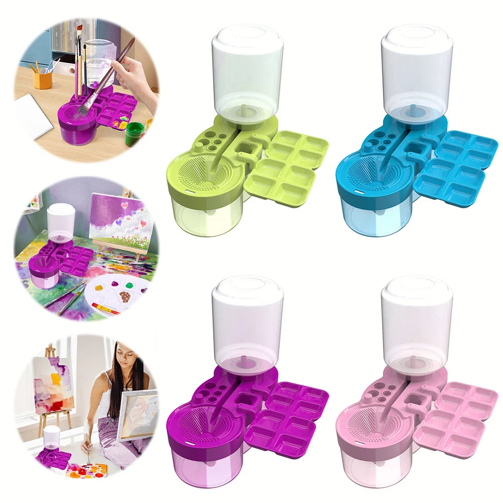 Paint Brush Cleaner Washer Multifunction Painting Brush Basin Holder and Organizer