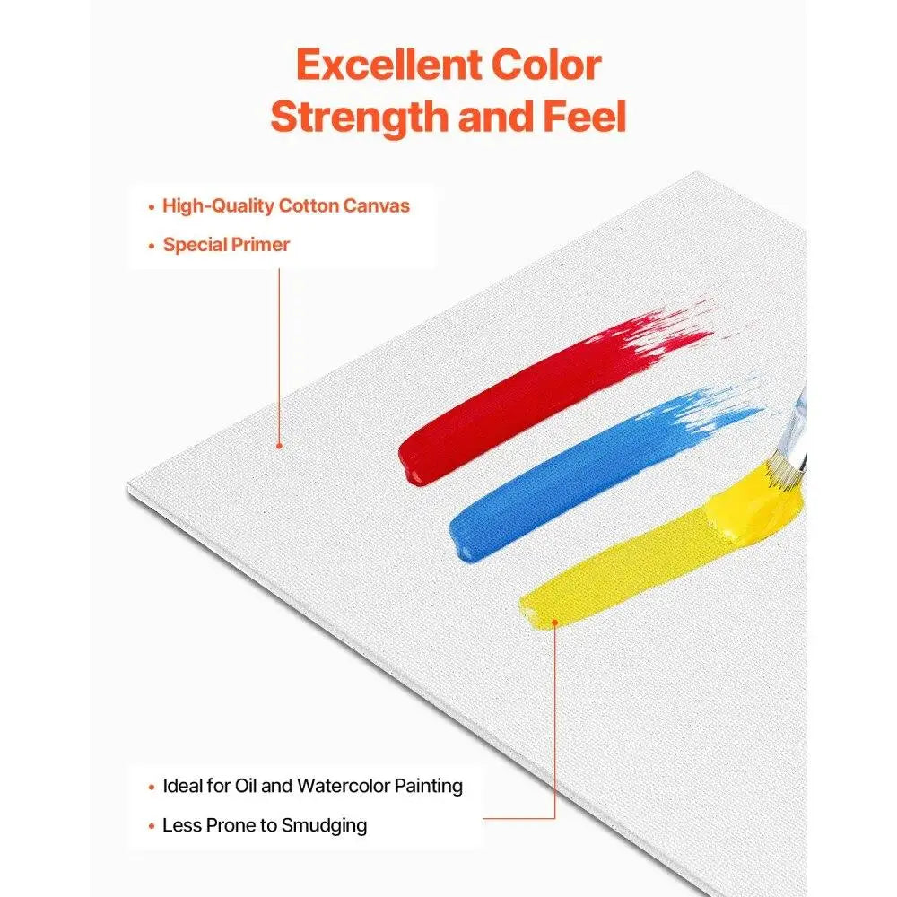 12 Pack 11x14 Inch Blank Canvas Boards for painting