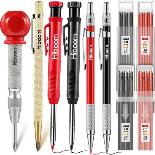 Adjustable lead core! Deep hole activity pencil, woodworking specific graphite pen, narrow slit deep hole precise marking