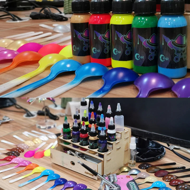 OPHIR 24/32 Colors Airbrush Acrylic Paint for Model