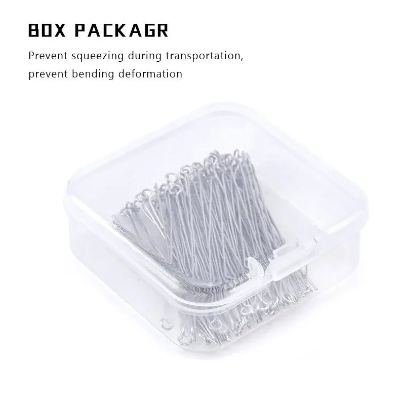 50PCS/100PCS Stainless Steel Eye Head Pins Gold Color Beads Needle Connector For Jewelry Making DIY Accessories Supplies