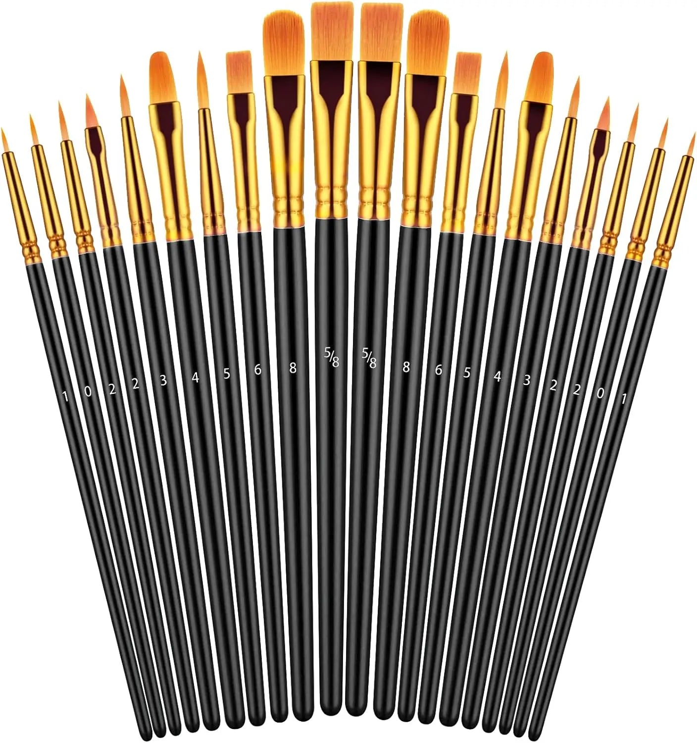 20 oil watercolor acrylic paint brushes, artist body Face rock canvas, children adult painting art craft supplies, blue