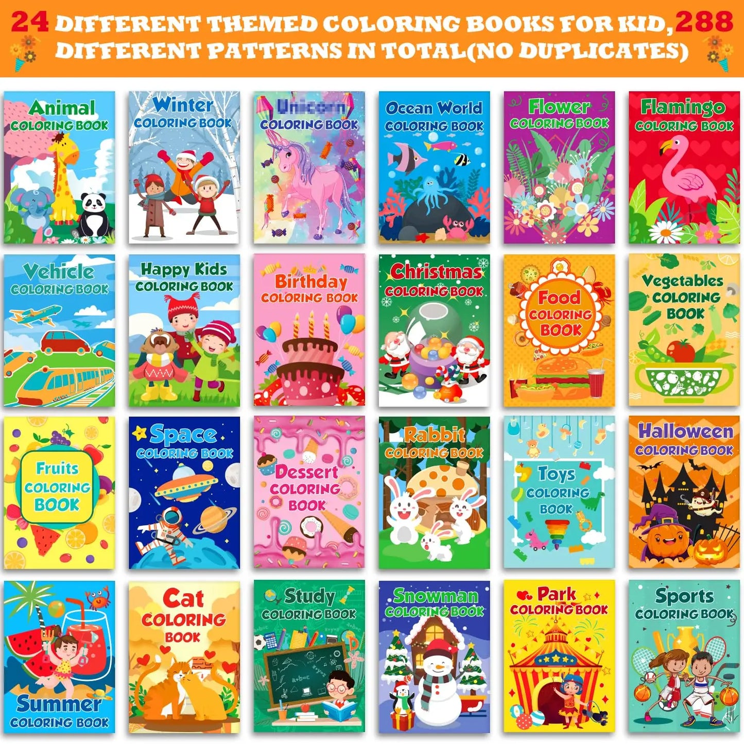 24Pack Small Coloring Books for Kids