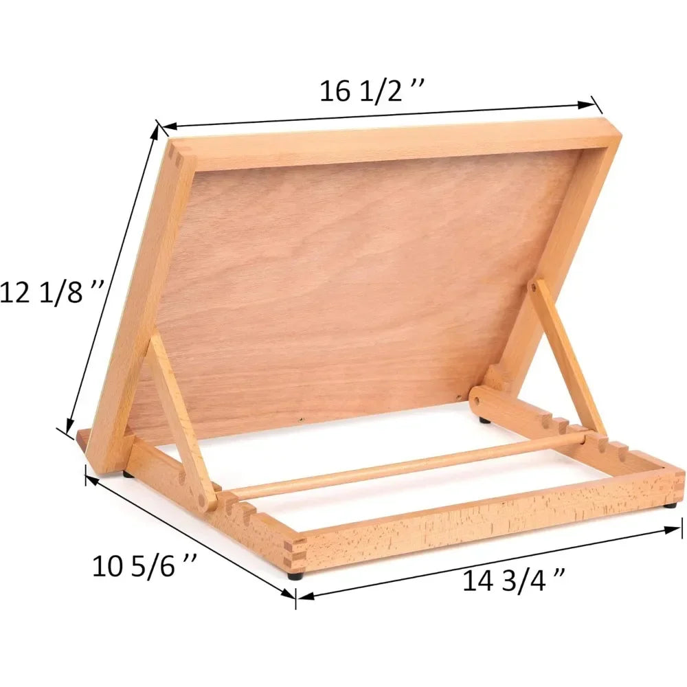Wooden drawing table sketch board, 16 1/2 inches by 12 1/8 inches