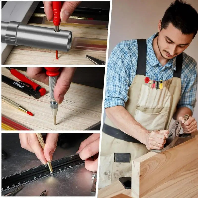 Adjustable lead core! Deep hole activity pencil, woodworking specific graphite pen, narrow slit deep hole precise marking