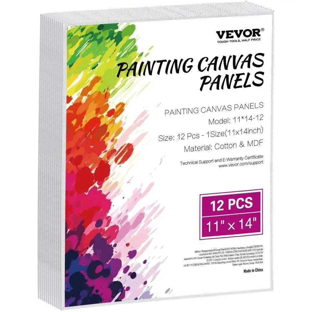 12 Pack 11x14 Inch Blank Canvas Boards for painting