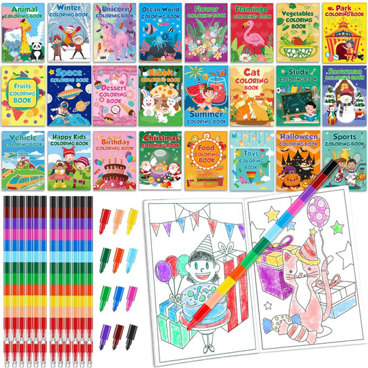 24Pack Small Coloring Books for Kids