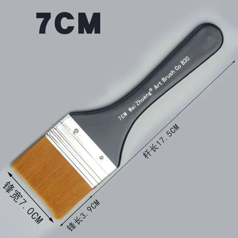 6 Styles Watercolor Oil Art Paint Brush Nylon Hair Painting Art Brush Easy To Clean Wooden Cleaning Brush