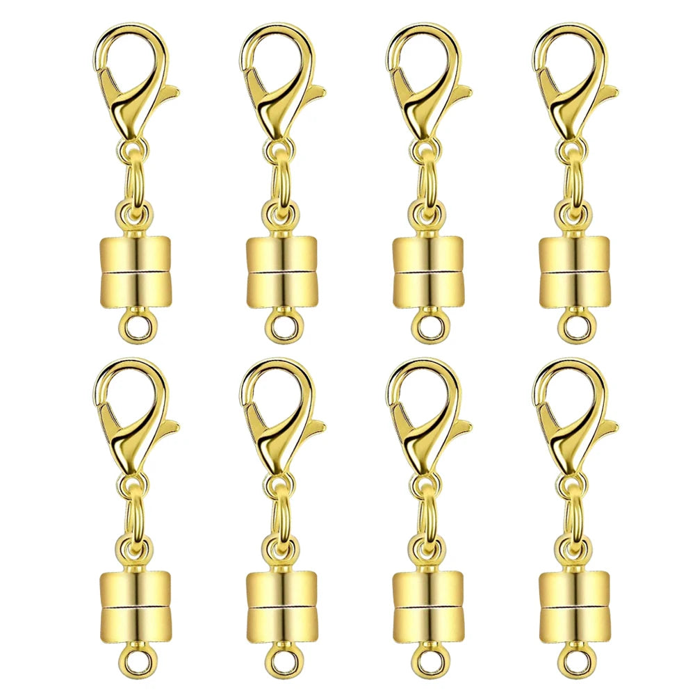 8pcs Magnetic Necklace Clasp with Lobster Clasp  for Necklaces Extender Bracelet Clasps